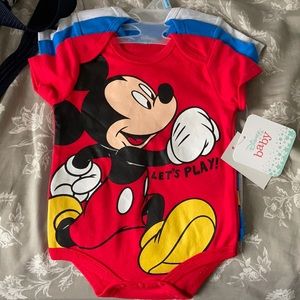 Set of three 3/6 month Disney onesies